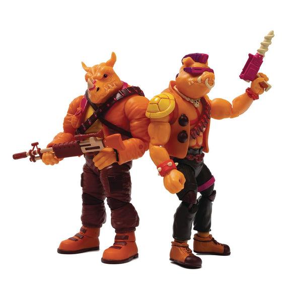 SDCC 2022 BST AXN TMNT ARCADE BEBOP & ROCKSTEADY PX AF 2PK 