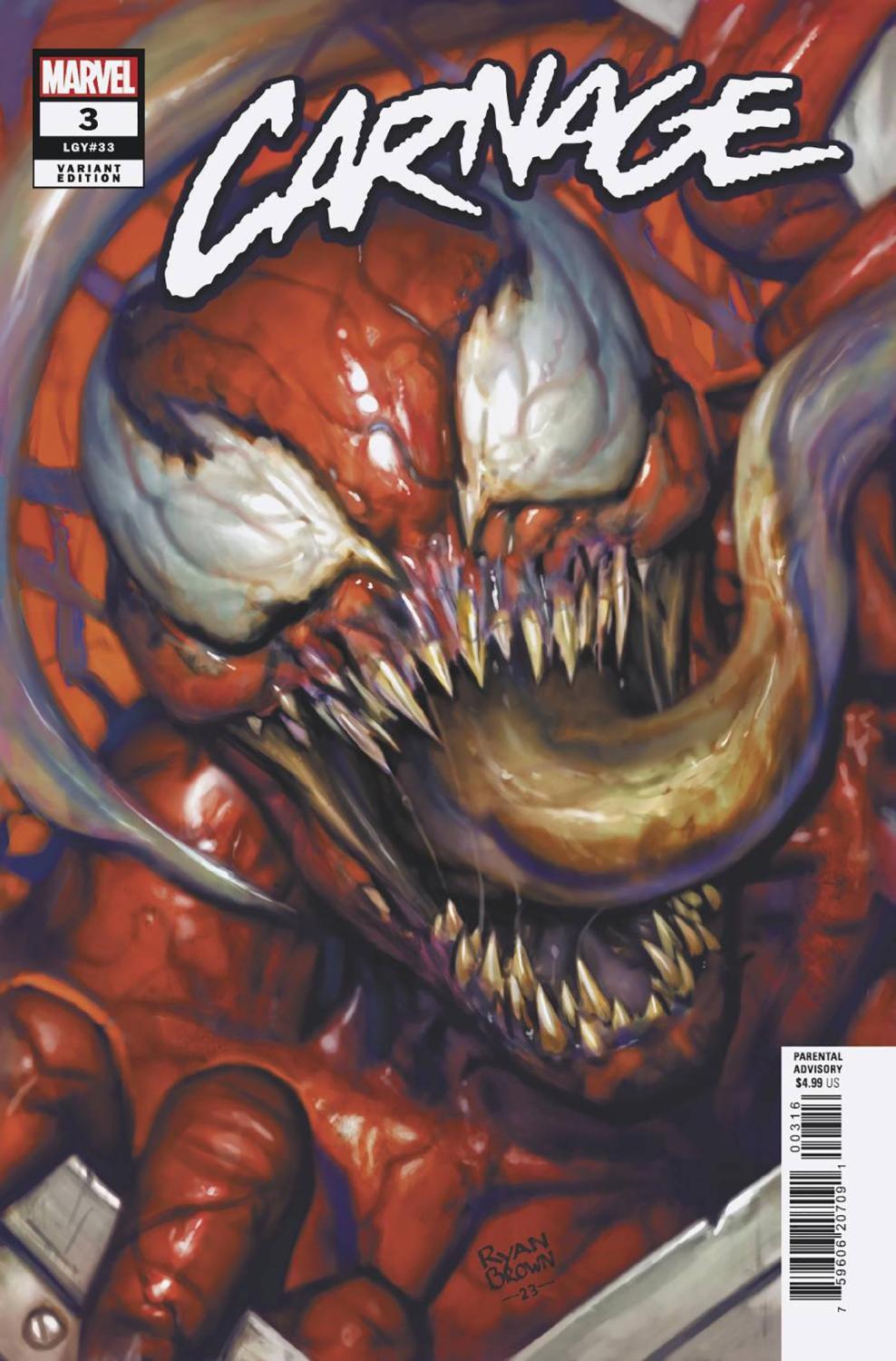 CARNAGE #3 25 COPY INCV RYAN BROWN VAR