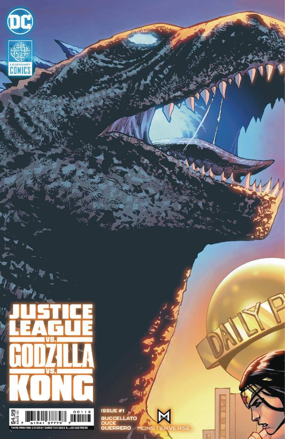 JL VS GODZILLA VS KONG #1 3RD PRINT