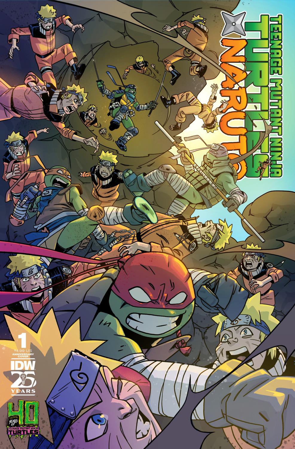 TEENAGE MUTANT NINJA TURTLES X NARUTO #1 CVR F VAR 40TH ANNIVERSARY DUNCAN