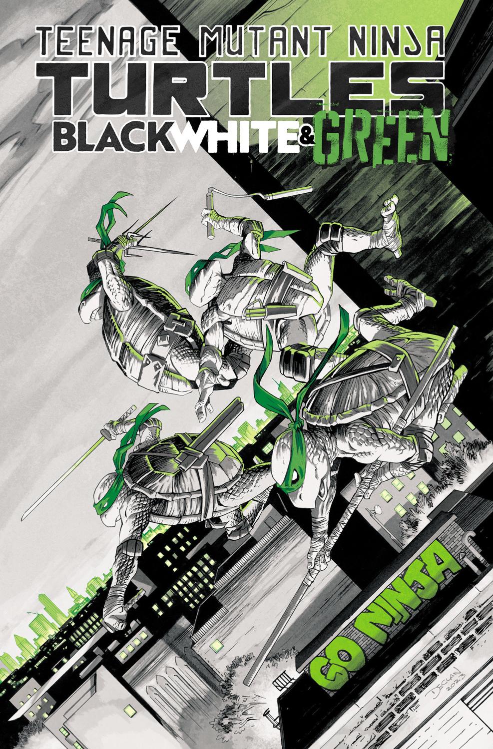 TEENAGE MUTANT NINJA TURTLES BLACK WHITE AND GREEN TP