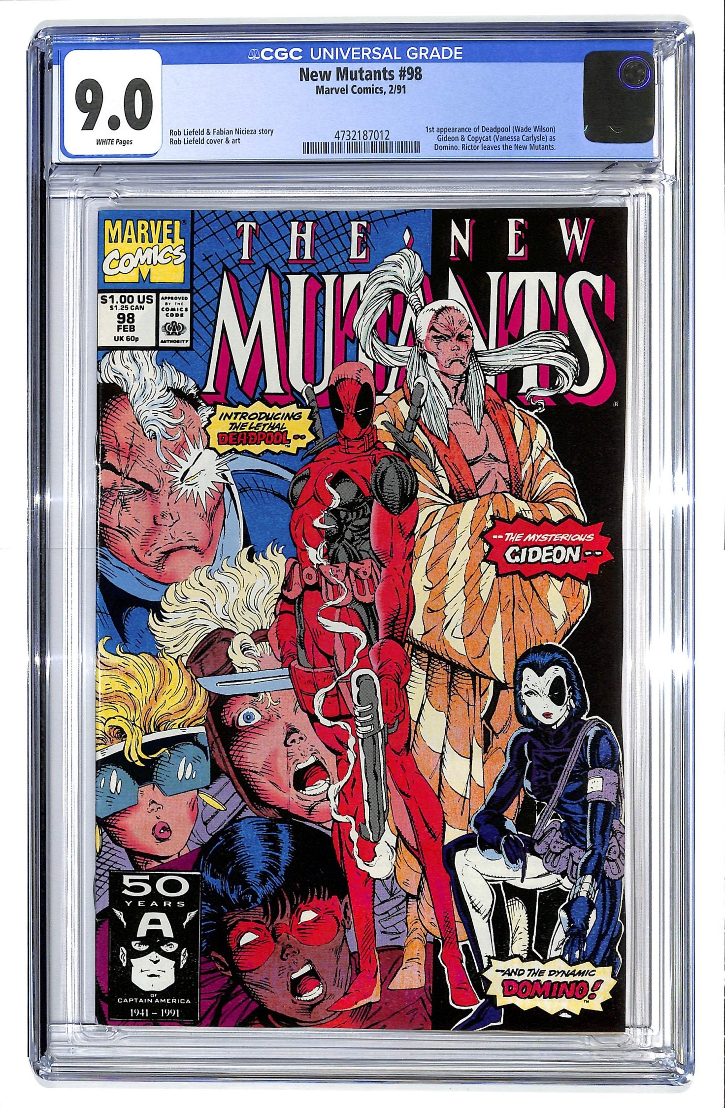 The New Mutants 1983 #98 Direct ed. - CGC 9.0 - $445.00