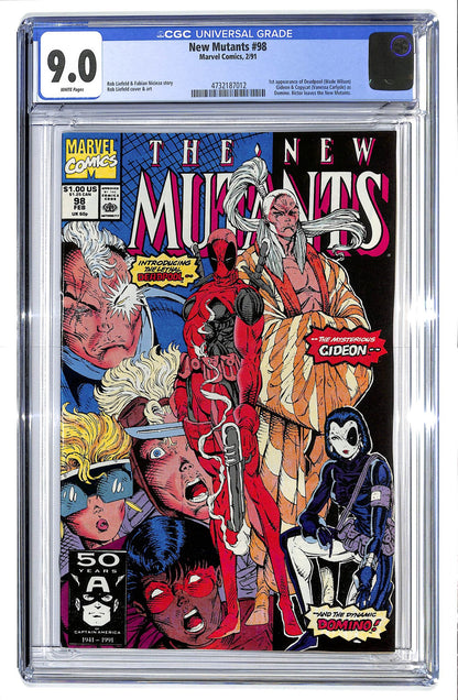The New Mutants 1983 #98 Direct ed. - CGC 9.0 - $445.00