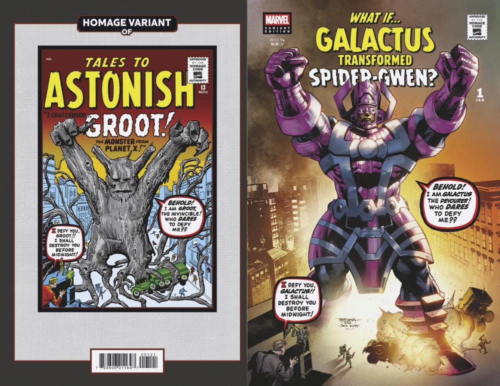 WHAT IF GALACTUS GALACTUS TRANSFORMED SPIDER-GWEN #1 STEPHEN SEGOVIA SCI-F I HOMAGE VAR CVR B