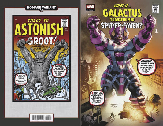 WHAT IF GALACTUS GALACTUS TRANSFORMED SPIDER-GWEN #1 STEPHEN SEGOVIA SCI-F I HOMAGE VAR CVR B
