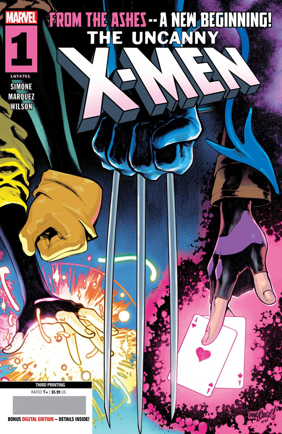 UNCANNY X-MEN #1 DAVID MARQUEZ 3RD PRINTING VAR CVR A