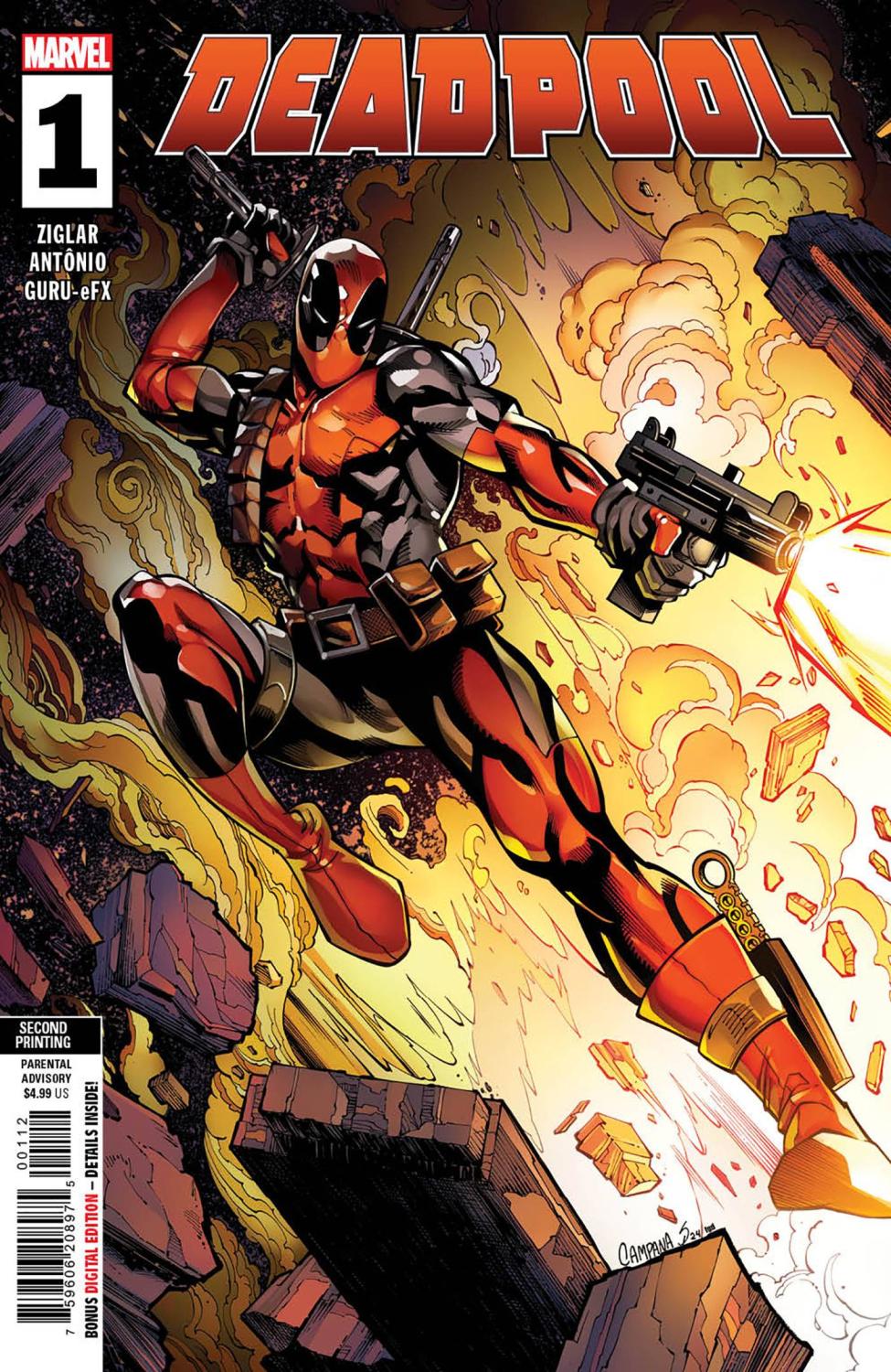 DEADPOOL #1 2ND PRINT