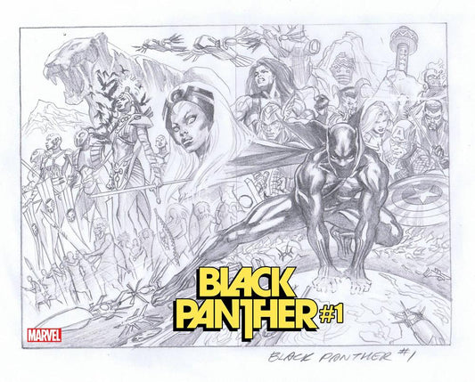 BLACK PANTHER #1 ALEX ROSS 2ND PRINTING SKETCH VAR