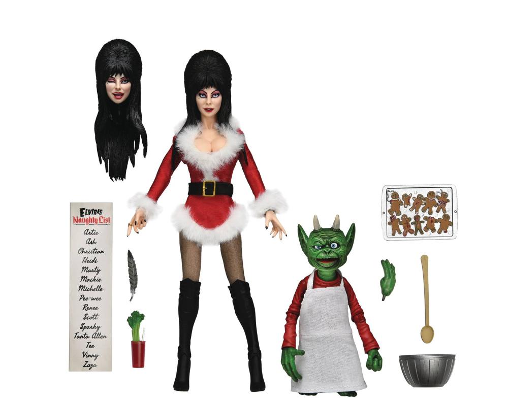 ELVIRA VERY SCARY XMAS 8IN CLOTHED AF