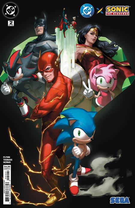 DC X SONIC THE HEDGEHOG #2 CVR B EJIKURE CARD STOCK VAR OF 5