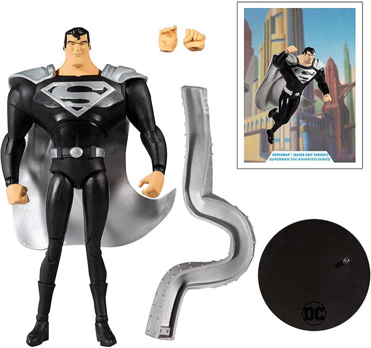 DC MULTIVERSE SUPERMAN ANIMATED BLACK SUIT AF