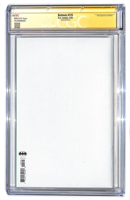 Batman 2016 #125 Blank Cardstock Variant Cover Signed by Chip Zdarsky - CGC 9.8 - $175.00