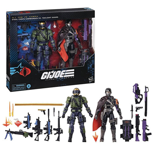GI JOE CLASSIFIED 2PK STEEL CORPS COMMANDER VS TWILIGHT GUARD