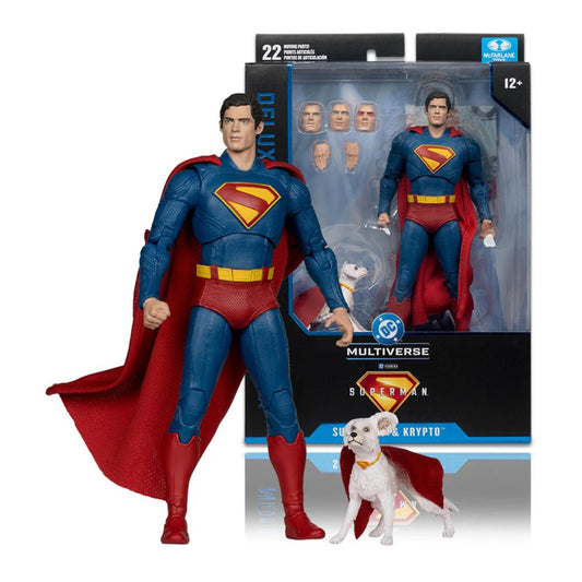 DC MULTIVERSE DELUXE SUPERMAN WITH KRYPTO THE SUPER DOG