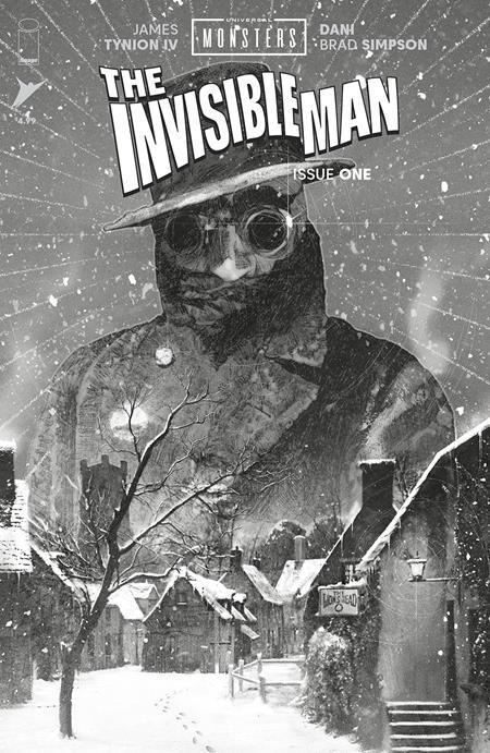 UNIVERSAL MONSTERS THE INVISIBLE MAN #1 CVR D INC 1:25 JOSHUA MIDDLETON CLASSIC HORROR B&W VAR (OF 4)