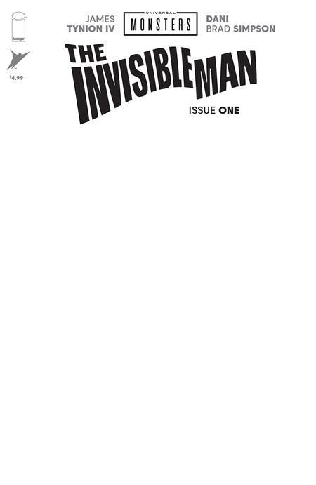 UNIVERSAL MONSTERS THE INVISIBLE MAN #1 CVR H BLANK SKETCH VAR (OF 4)