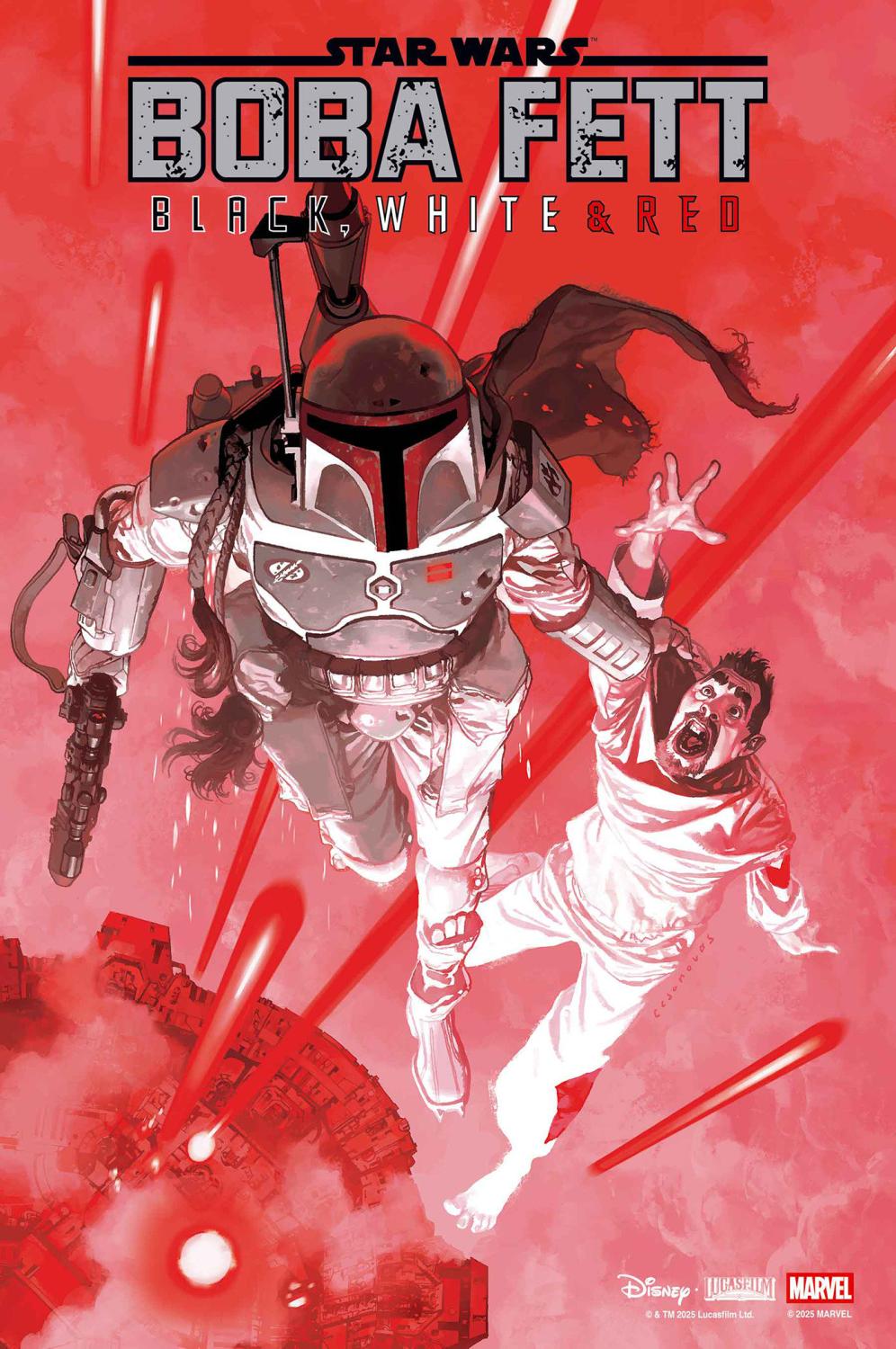 STAR WARS BOBA FETT - BLACK WHITE AND RED #1 CVR B CASANOVAS VAR