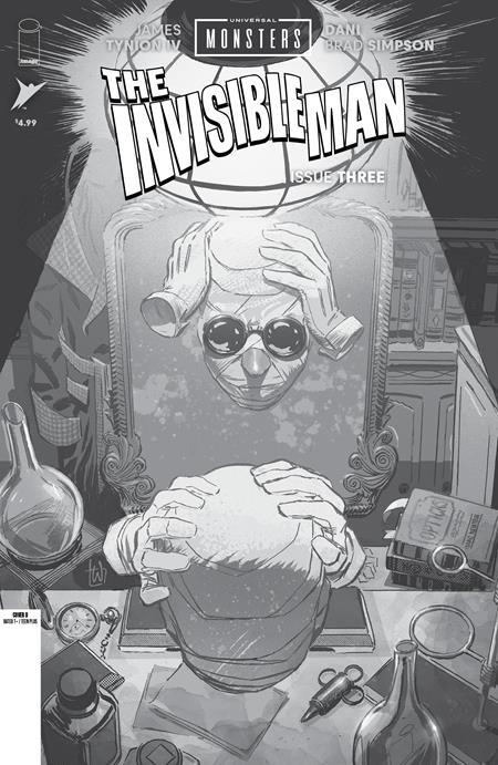 UNIVERSAL MONSTERS THE INVISIBLE MAN #3 CVR D INC 1:25 LEE WEEKS B&W VAR (OF 4)