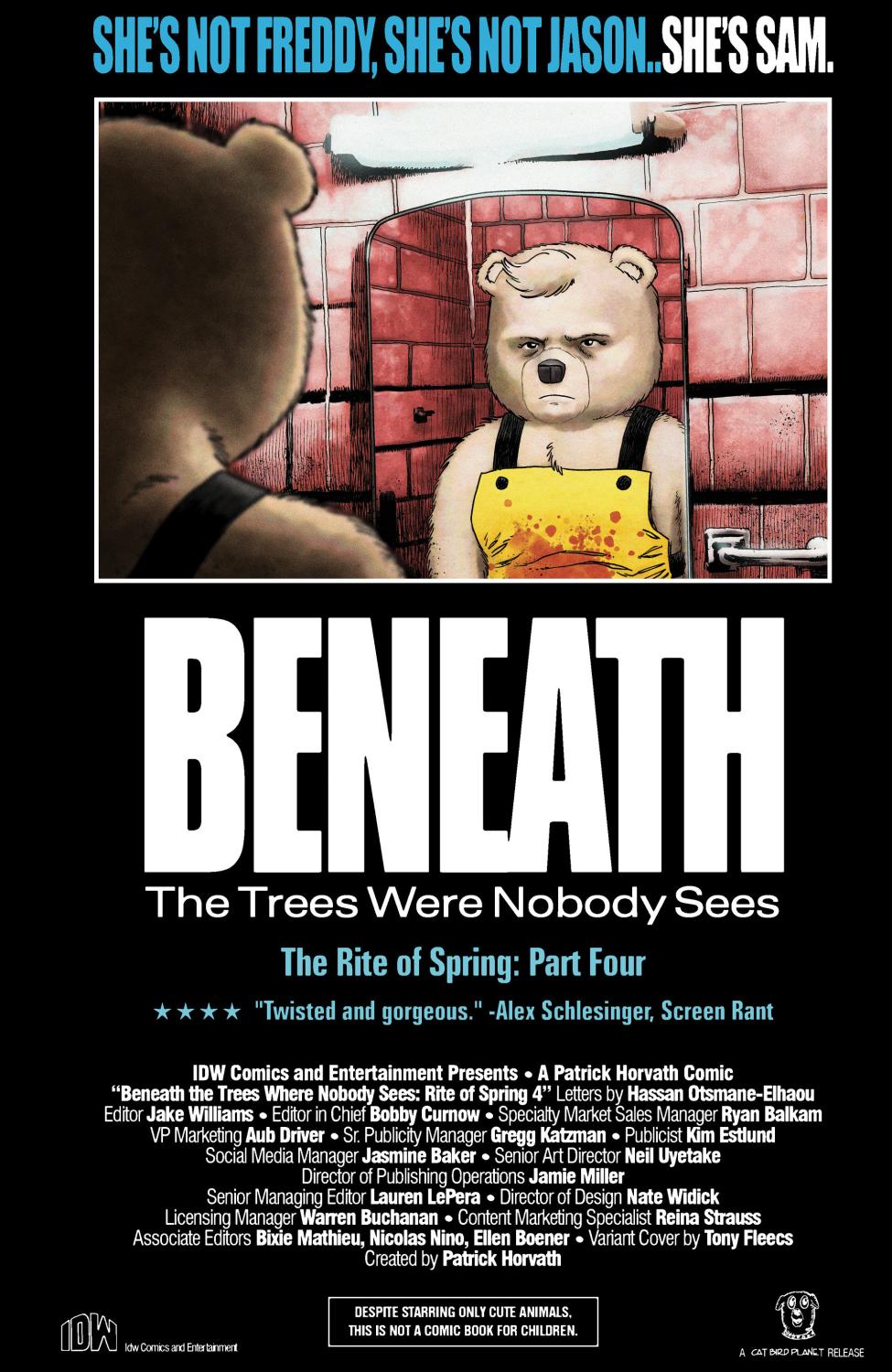 BENEATH THE TREES WHERE NOBODY SEES RITE OF SPRING #4 CVR B FLEECS MOVIE HOMAGE COVER VAR