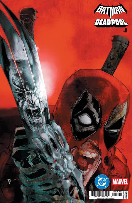 DC MARVEL BATMAN DEADPOOL #1 ONE SHOT CVR Q BILL SIENKIEWICZ INCREDIBLE HULK 340 HOMAGE CARD STOCK VAR