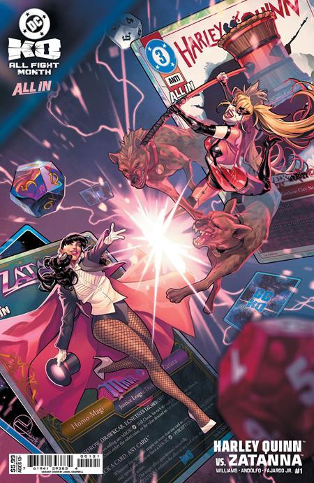 DC K.O. HARLEY QUINN VS ZATANNA #1 ONE SHOT CVR C JAMAL CAMPBELL CARD STOCK VAR