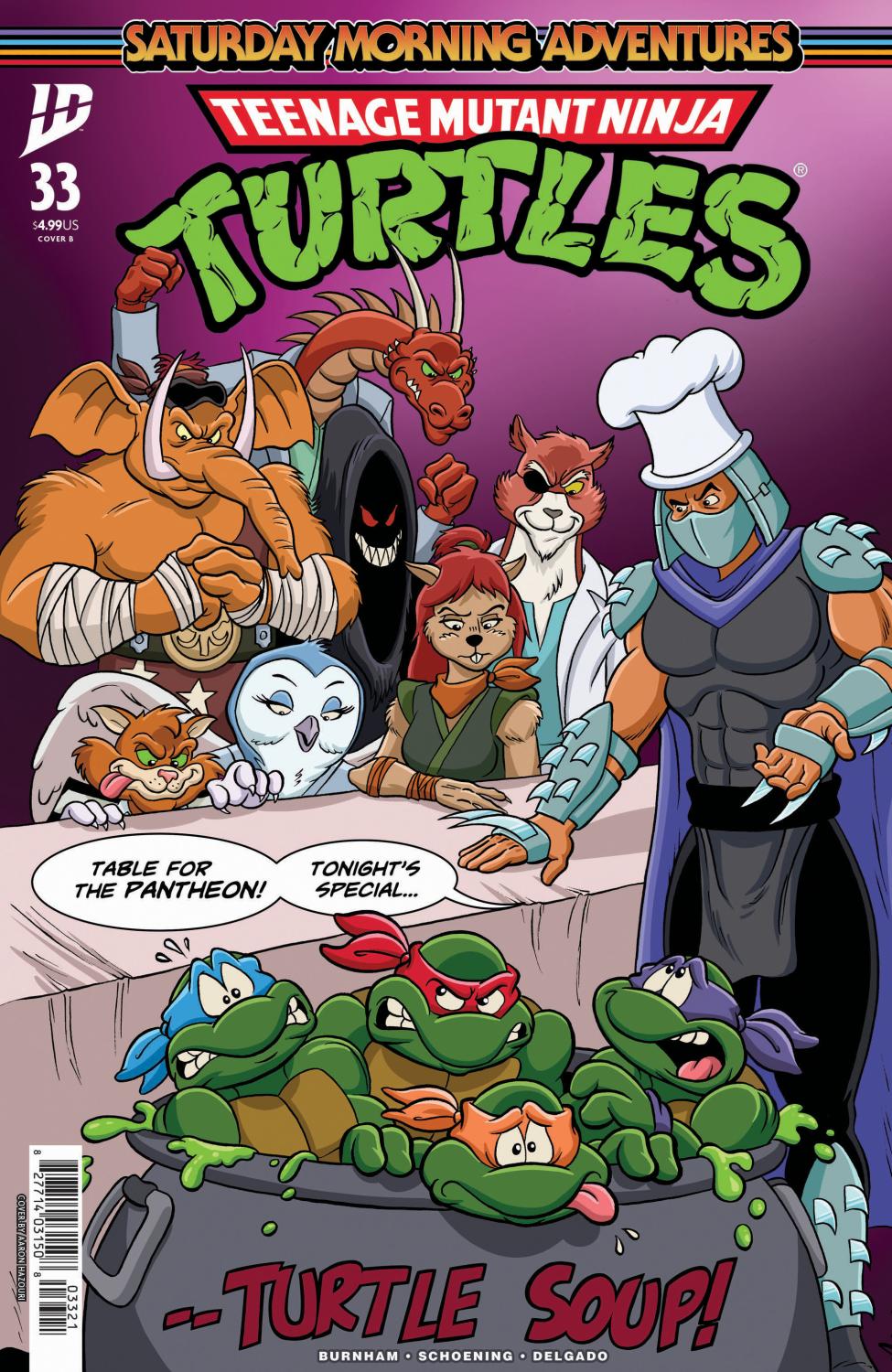 TEENAGE MUTANT NINJA TURTLES SATURDAY MORNING ADVENTURES #33 VAR B HAZOURI CVR B