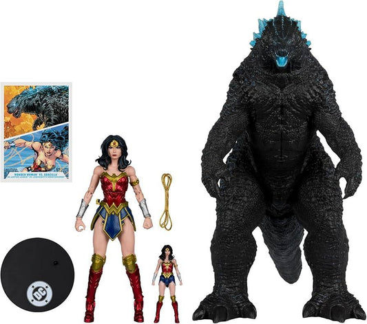 DC JUSTICE LEAGUE MONSTERVERSE 2PK WONDER WOMAN VS ATOMIC BLAST GODZILLA