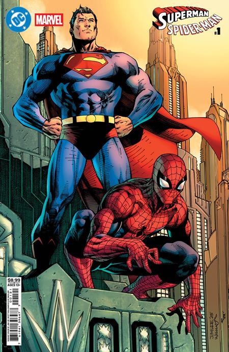 DC MARVEL SUPERMAN SPIDER-MAN #1 ONE SHOT CVR B JIM LEE CARD STOCK VAR