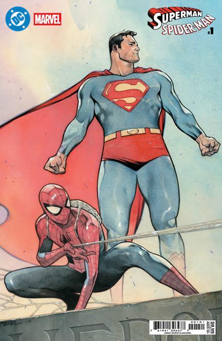 DC MARVEL SUPERMAN SPIDER-MAN #1 ONE SHOT CVR E OLIVIER COIPEL CARD STOCK VAR