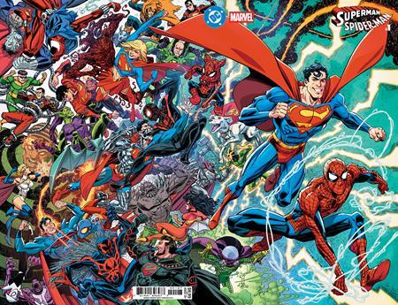 DC MARVEL SUPERMAN SPIDER-MAN #1 ONE SHOT CVR O SCOTT KOBLISH SUPERMANS & SPIDER-MANS CARD STOCK VAR