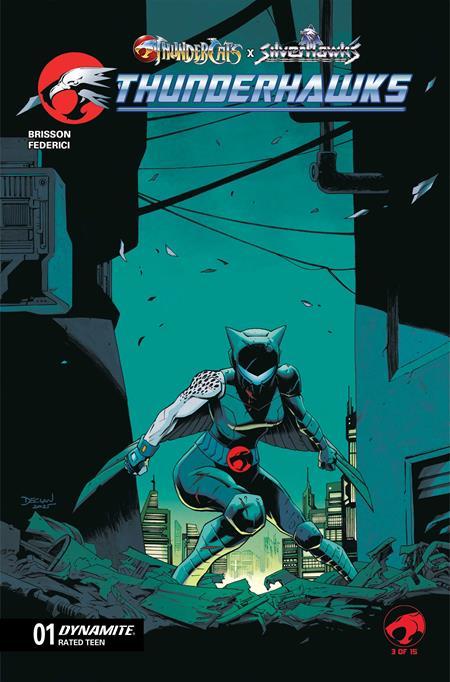 THUNDERCATS X SILVERHAWKS THUNDERHAWKS #1 CVR B DECLAN SHALVEY VAR