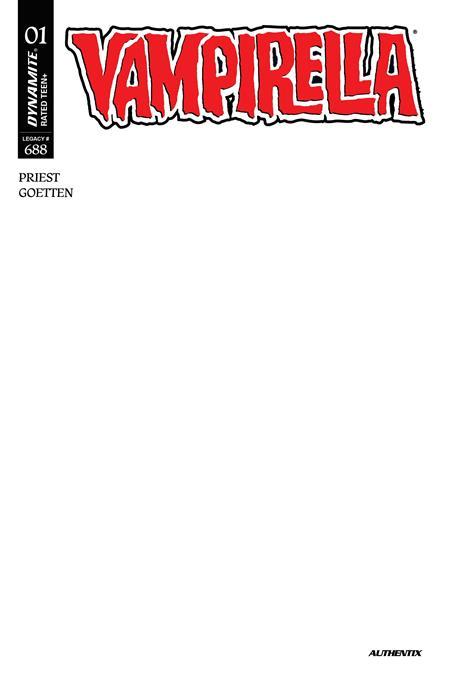 VAMPIRELLA 2026 #1 CVR F BLANK AUTHENTIX