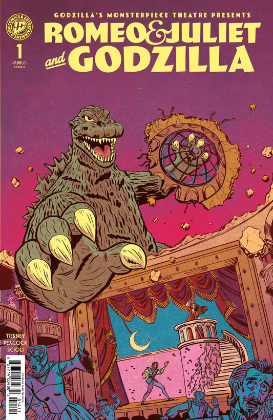 GODZILLAS MONSTERPIECE THEATRE PRESENTS ROMEO & JULIET AND GODZILLA CVR B PEACOCK VAR