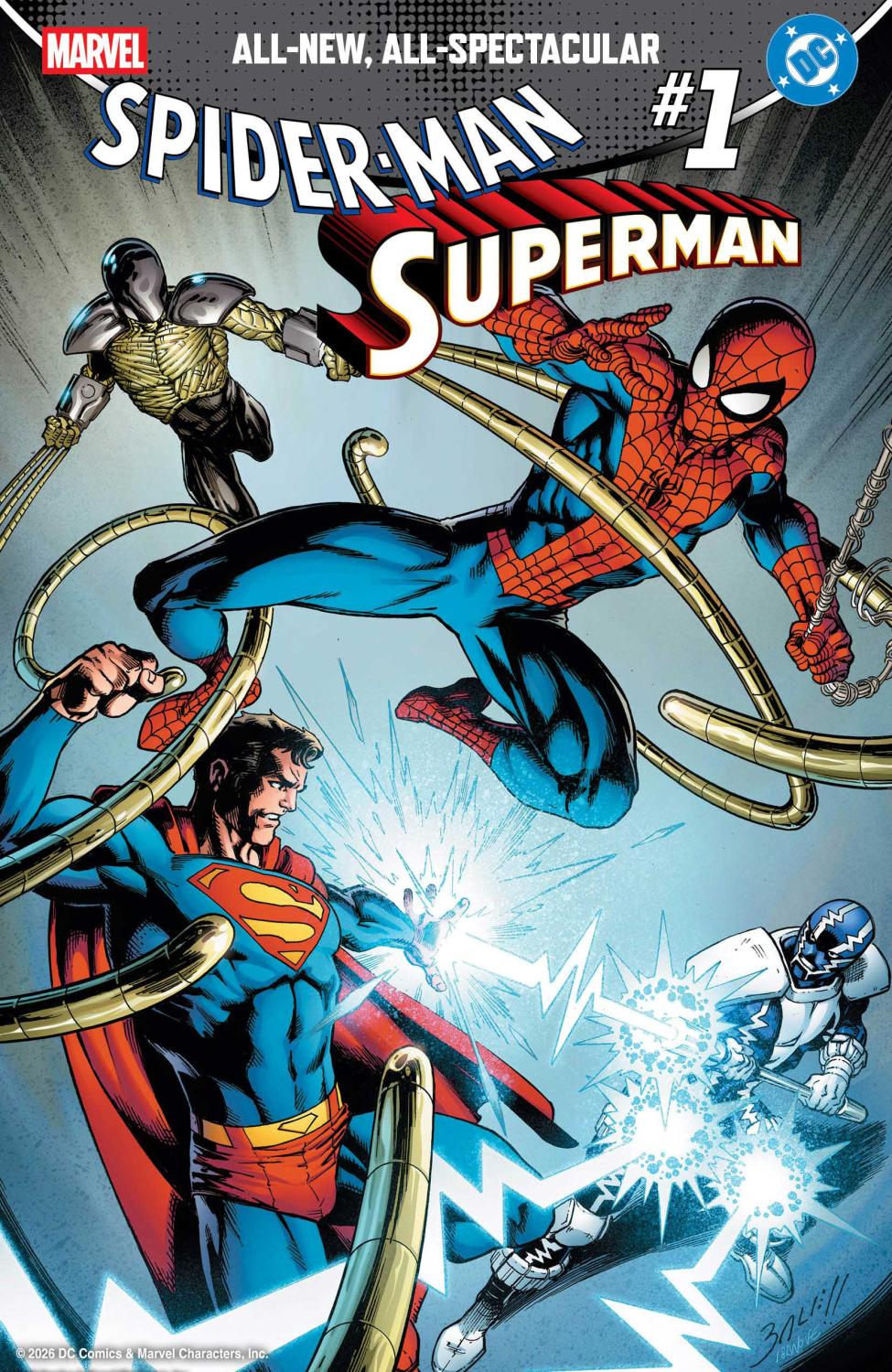 MARVEL DC SPIDER-MAN SUPERMAN #1 MARK BAGLEY FOIL VAR