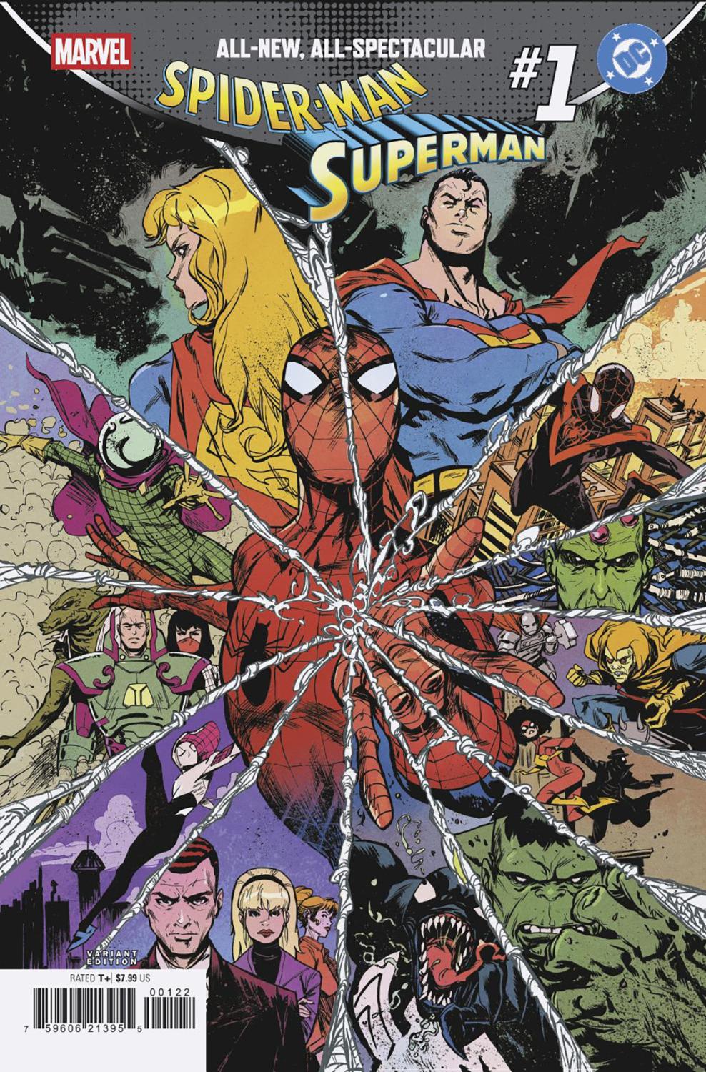 MARVEL DC SPIDER-MAN SUPERMAN #1 SANFORD GREENE HOMAGE VAR