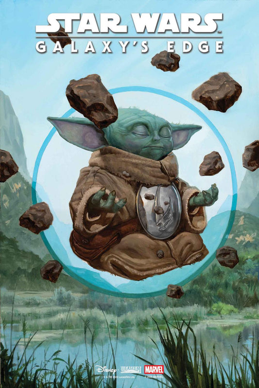 STAR WARS GALAXYS EDGE - ECHOES OF THE EMPIRE #1 EM GIST MANDALORIAN AND GROGU VAR CVR E