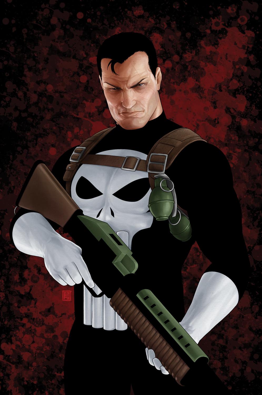 PUNISHER #1 JOHN TYLER CHRISTOPHER NEGATIVE SPACE VIRGIN 2ND PRINTING VAR