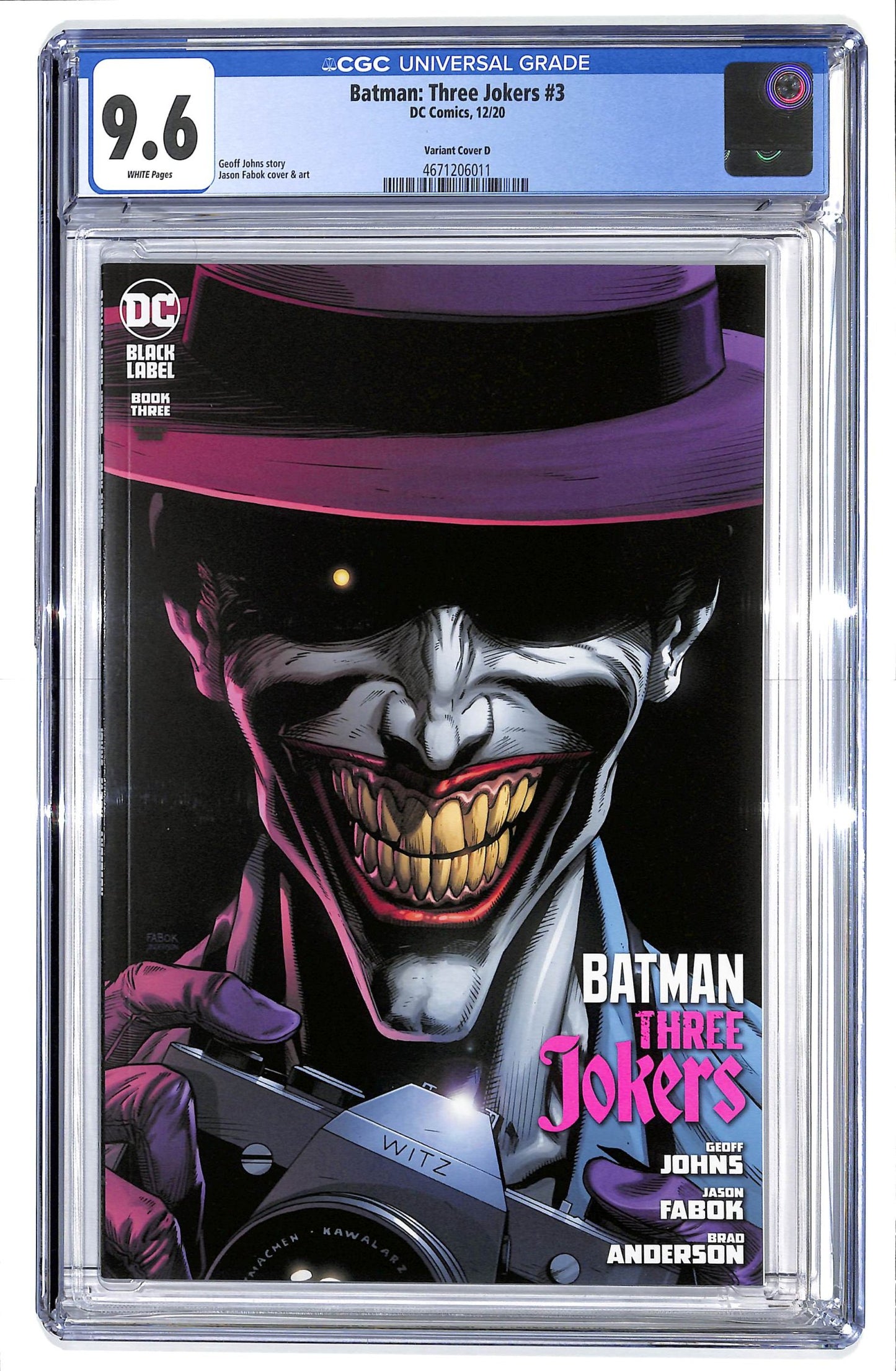 Batman: Three Jokers 2020 #3 Jason Fabok Stand-Up Comedian Variant Cover - CGC 9.6 - $45.00