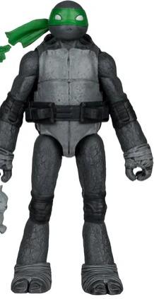 TMNT 5IN FIGURE WITH COMIC BLACK WHITE & GREEN MICHELANGELO