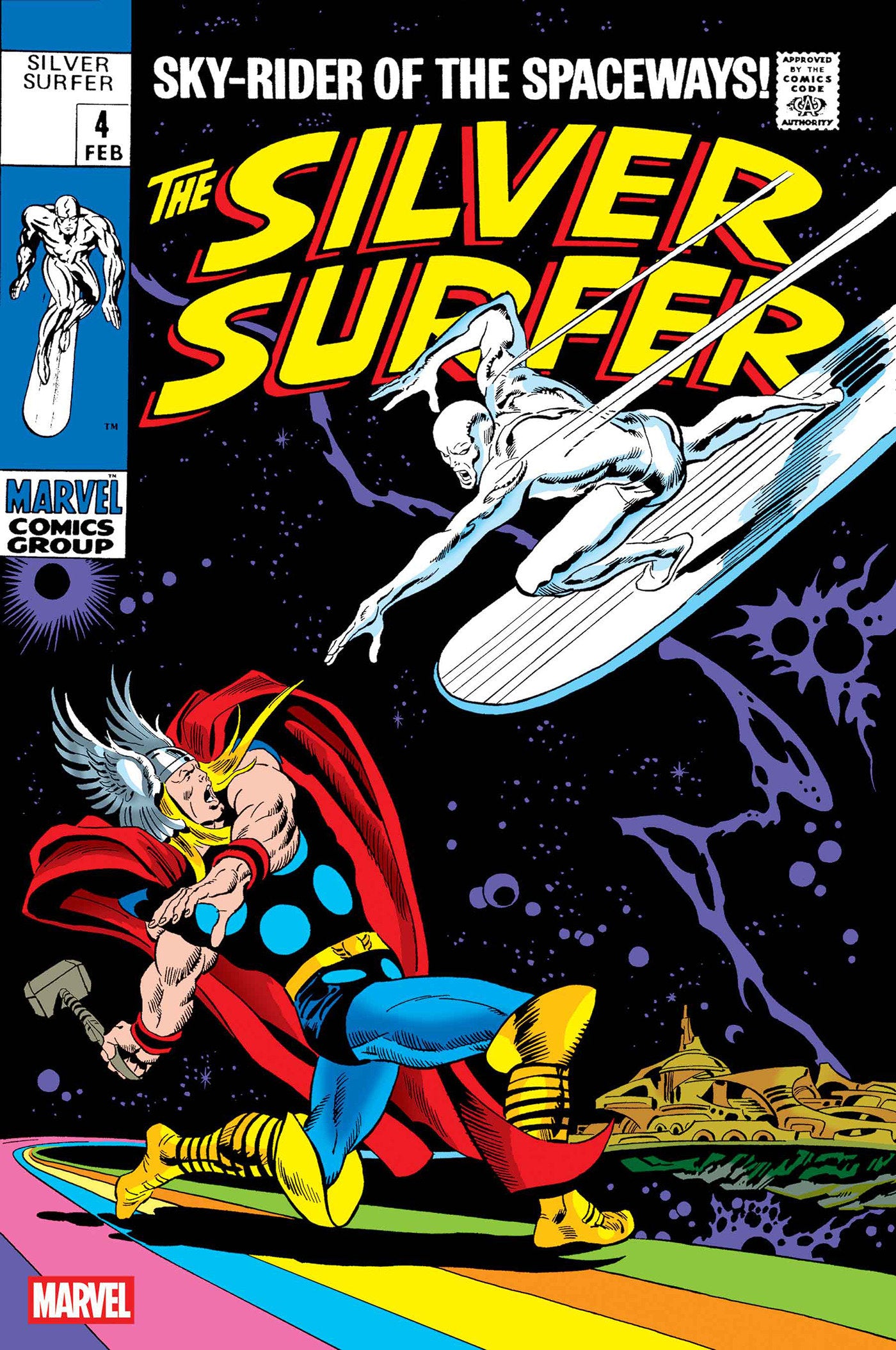 SILVER SURFER #4 FACSIMILE EDITION CVR B FOIL VAR