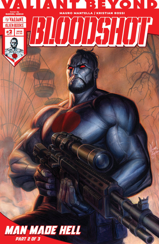 VALIANT BEYOND BLOODSHOT #5--MAN MADE HELL #2 COVER A GREGO CVR A