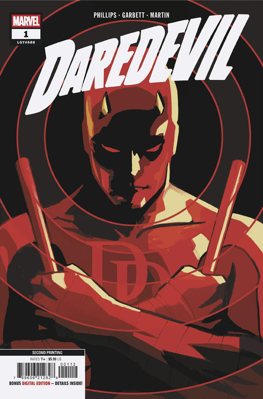 DAREDEVIL #1 LEE GARBETT 2ND PRINTING VAR