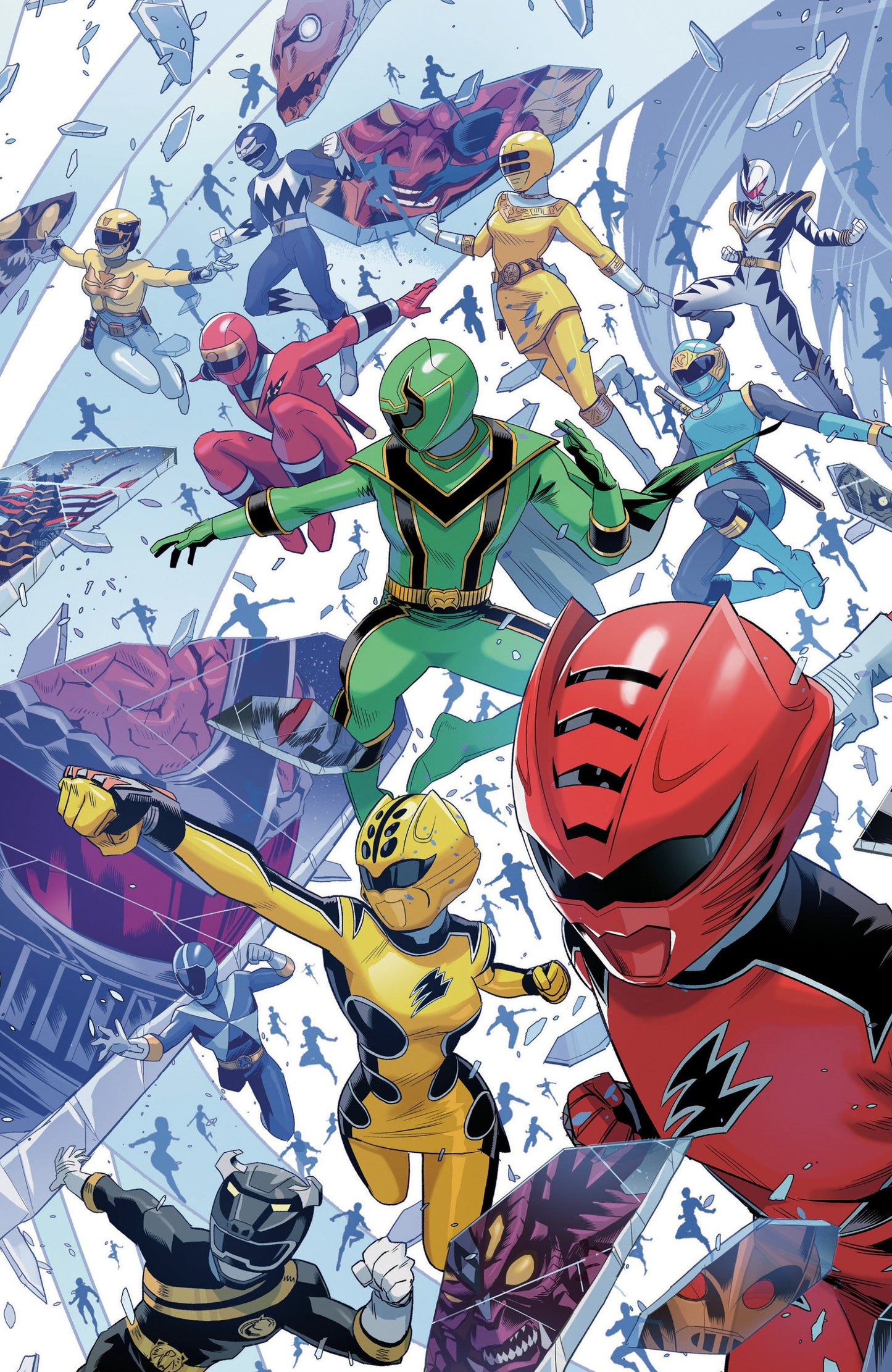 POWER RANGERS UNLIMITED #1 CVR C ZONNO EVERY RANGER EVER CONNECTING FULL ART VAR