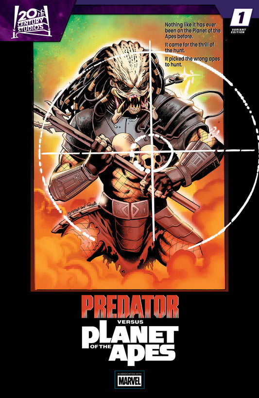 PREDATOR VS THE PLANET OF THE APES #1 CVR C CHRIS CAMPANA MOVIE POSTER HOMAGE VAR