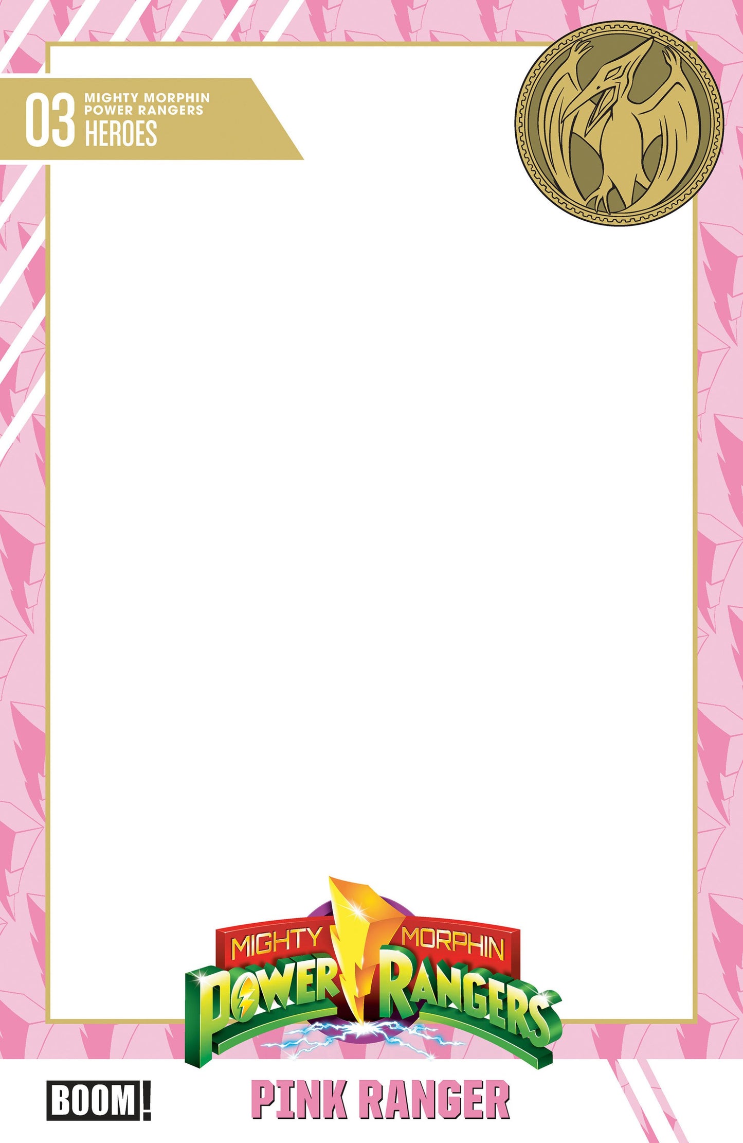 MIGHTY MORPHIN POWER RANGERS 2026 #3 D TRADING CARD BLANK SKETCH VAR CVR D