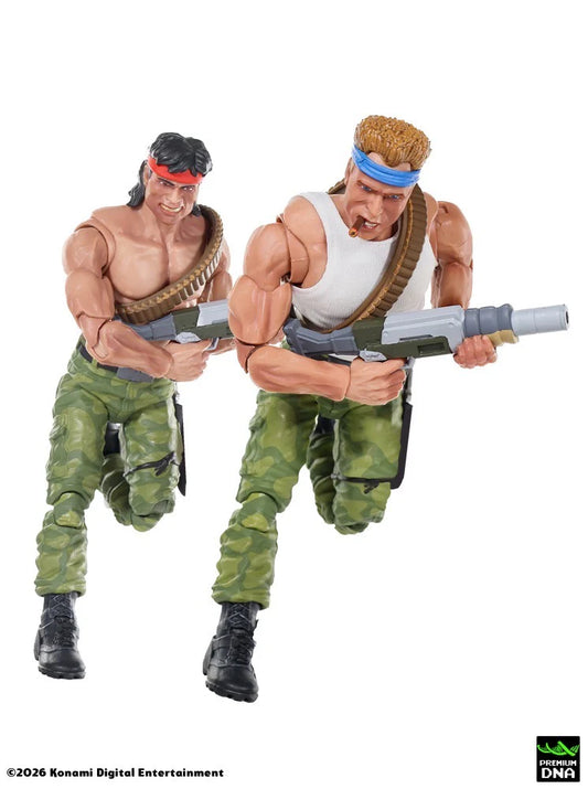 CONTRA ARCADE BILL RIZER + LANCE BEAN MAXIMUM PAYLOAD 1/12 SIGNATURE SERIES ACTION FIGURE SET LIMITED EDITION