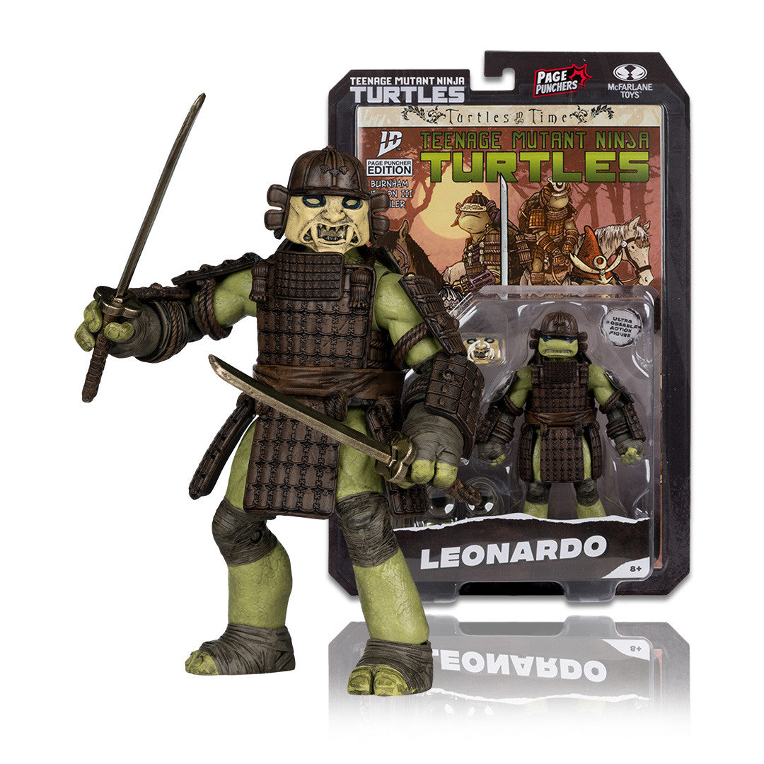 TMNT LEONARDO TURTLES IN TIME 5IN FIGURE WITH COMIC