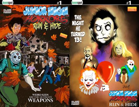 JUNIOR HIGH HORRORS RUN & HIDE #1 ONE SHOT CVR D ERIC KENT ROB POTCHAK HOLOFOIL FLIP COVER VAR