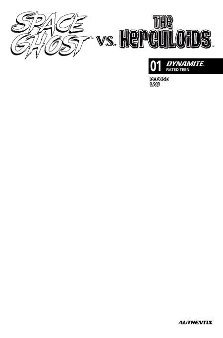 SPACE GHOST VS THE HERCULOIDS #1 CVR F BLANK AUTHENTIX VAR