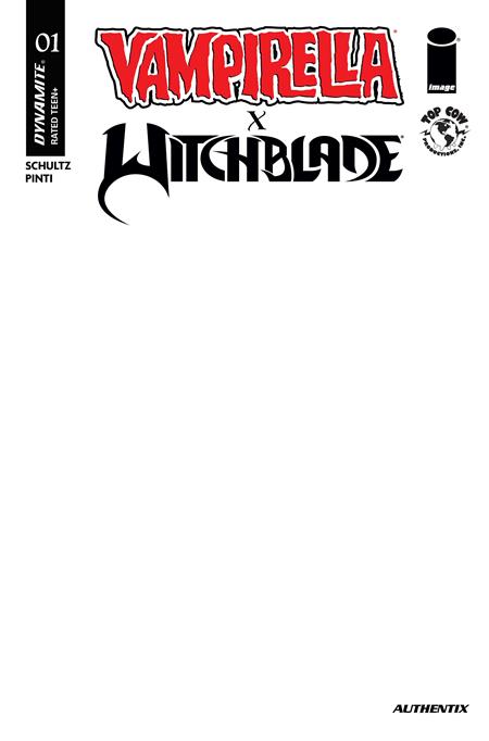VAMPIRELLA X WITCHBLADE SPECIAL #1 ONE SHOT CVR F BLANK AUTHENTIX VAR